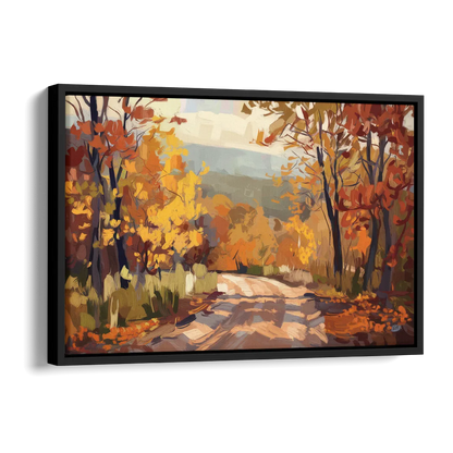 Knoxville Autumn Colors Side - Black Canvas Wall Art