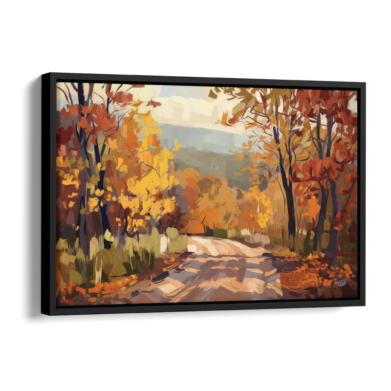 Knoxville Autumn Colors Side - Black Canvas Wall Art