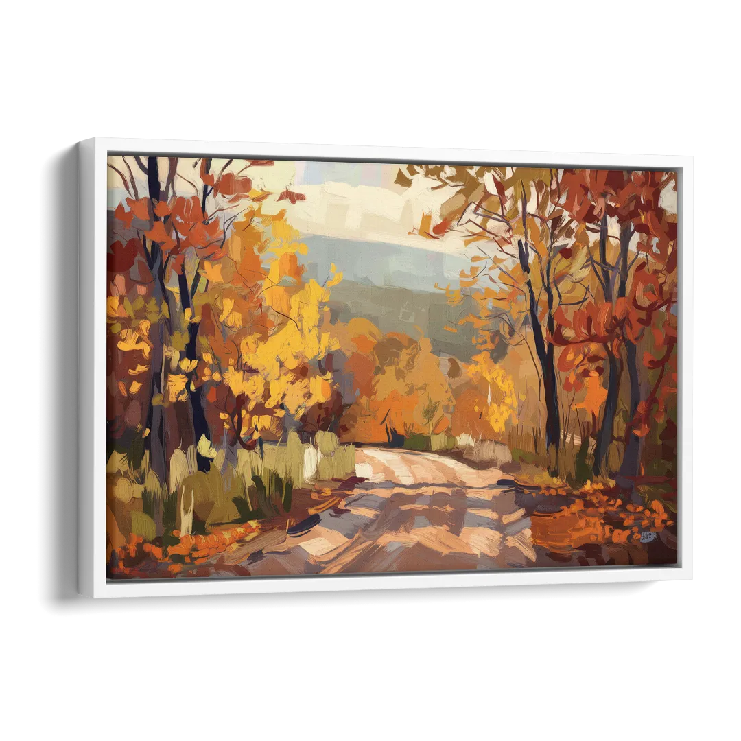 Knoxville Autumn Colors Side - White Canvas Wall Art