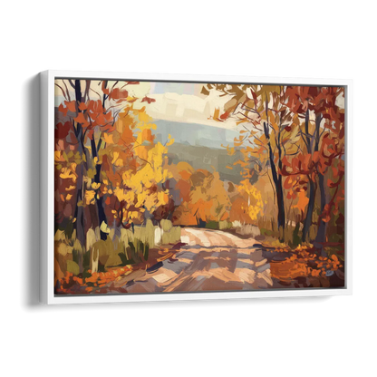 Knoxville Autumn Colors Side - White Canvas Wall Art