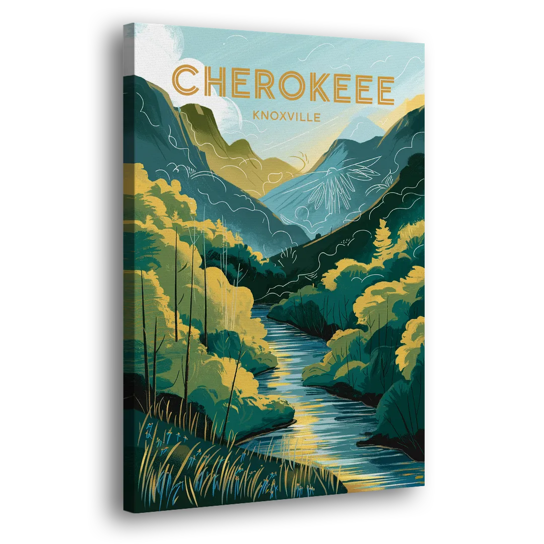 Knoxville Cherokee Heritage Side - Canvas Wall Art
