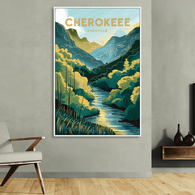Knoxville Cherokee Heritage Living Room - White Canvas Wall Art