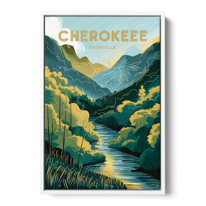 Knoxville Cherokee Heritage Front - White Canvas Wall Art