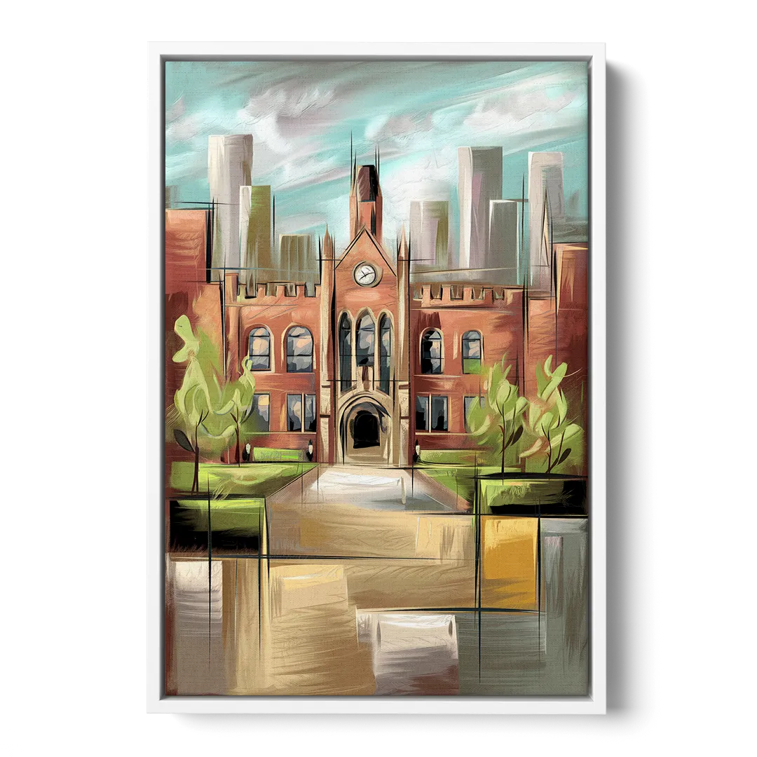 Knoxville College Spirit Front - White Canvas Wall Art