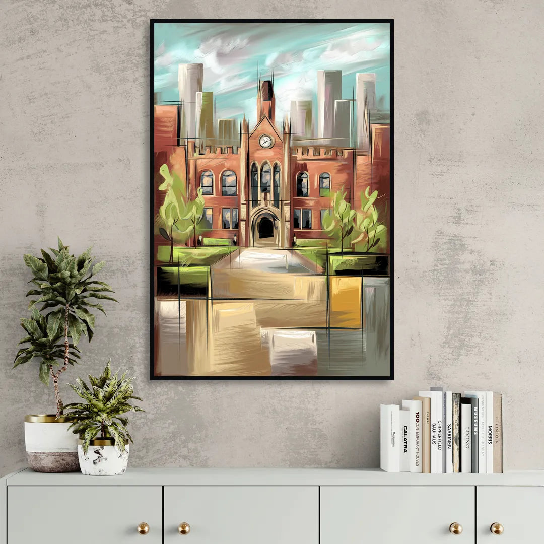 Knoxville College Spirit Living Room - Black Canvas Wall Art