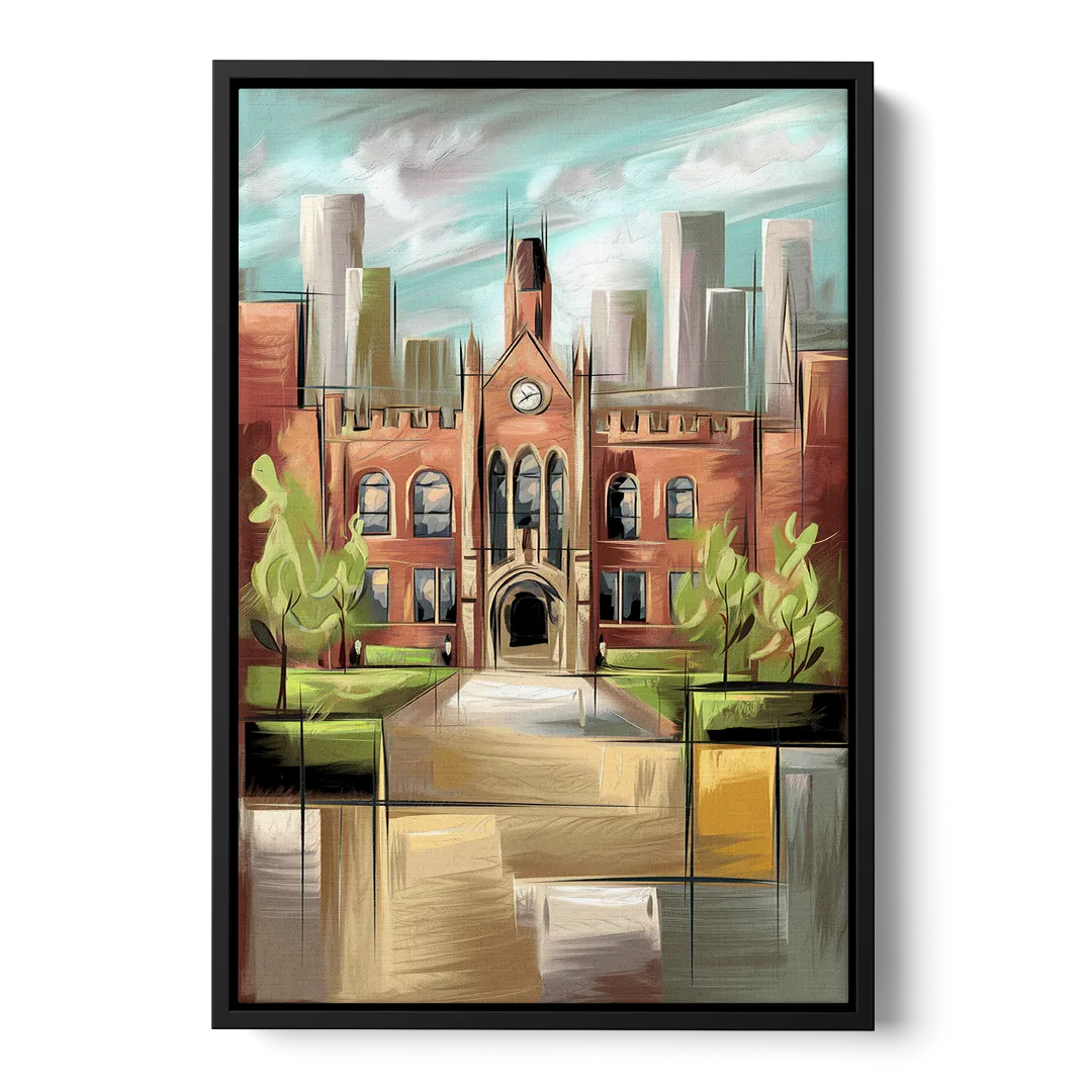 Knoxville College Spirit Front - Black Canvas Wall Art