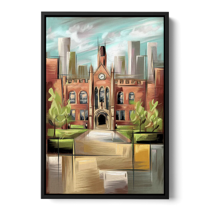 Knoxville College Spirit Front - Black Canvas Wall Art