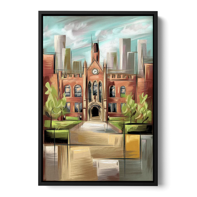 Knoxville College Spirit Front - Black Canvas Wall Art