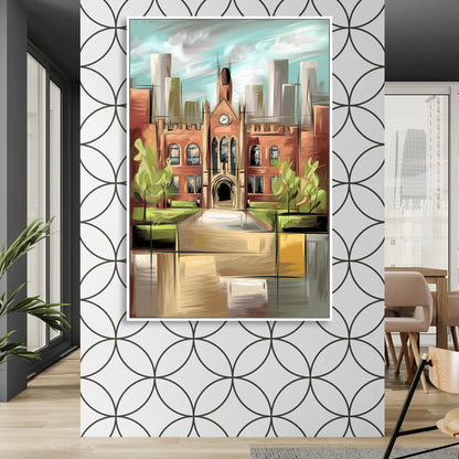 Knoxville College Spirit Sitting Room - White Canvas Wall Art