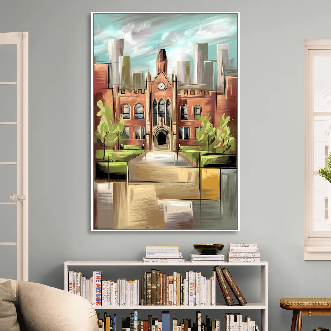 Knoxville College Spirit Living Room - White Canvas Wall Art
