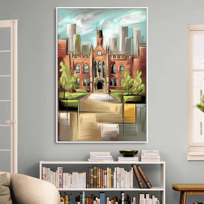 Knoxville College Spirit Living Room - White Canvas Wall Art