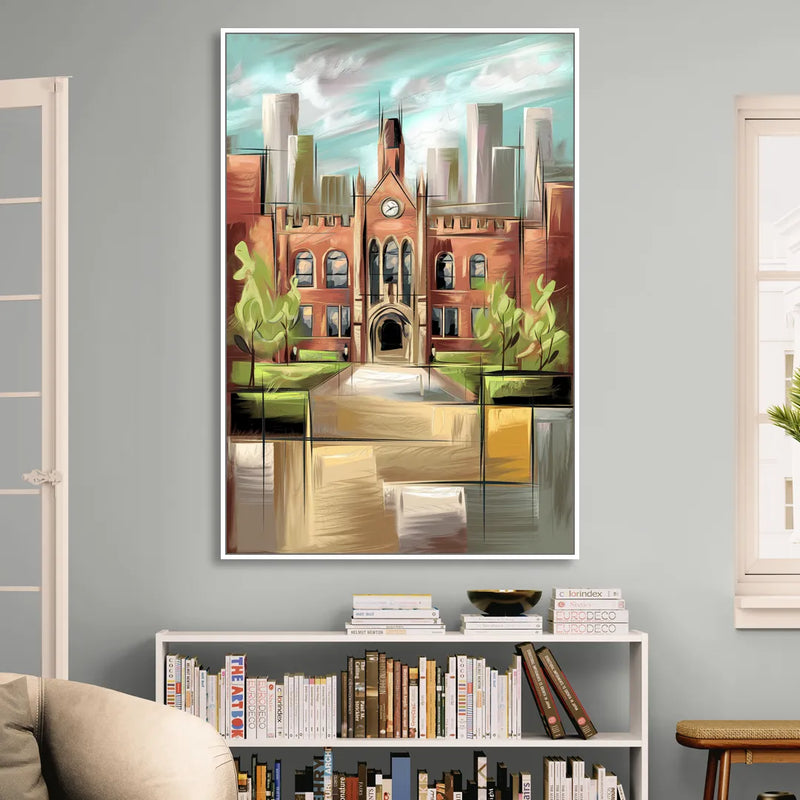 Knoxville College Spirit Living Room - White Canvas Wall Art