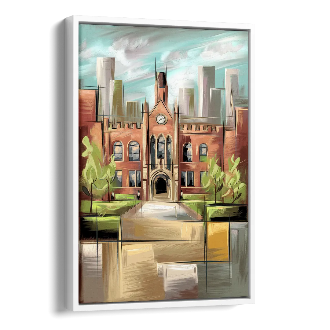 Knoxville College Spirit Side - White Canvas Wall Art