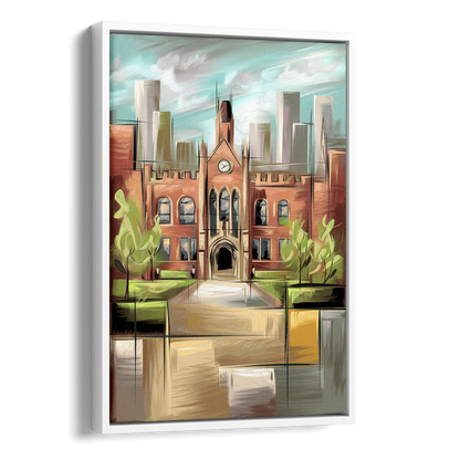 Knoxville College Spirit Side - White Canvas Wall Art