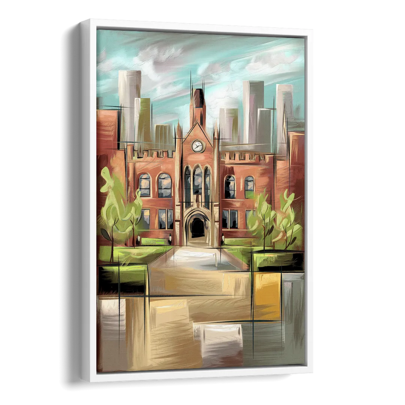 Knoxville College Spirit Side - White Canvas Wall Art