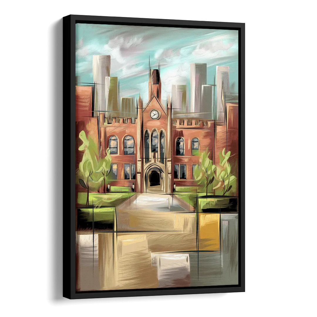 Knoxville College Spirit Side - Black Canvas Wall Art