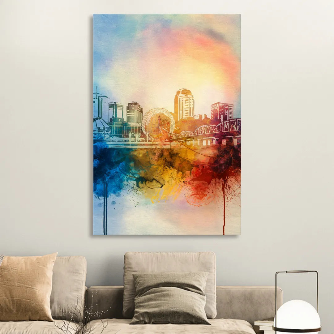 Knoxville Historic Landmarks Sitting Room - Canvas Wall Art