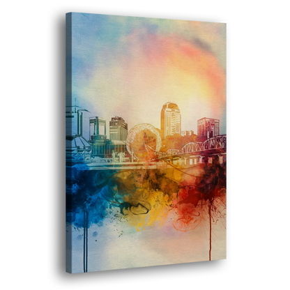 Knoxville Historic Landmarks Side - Canvas Wall Art