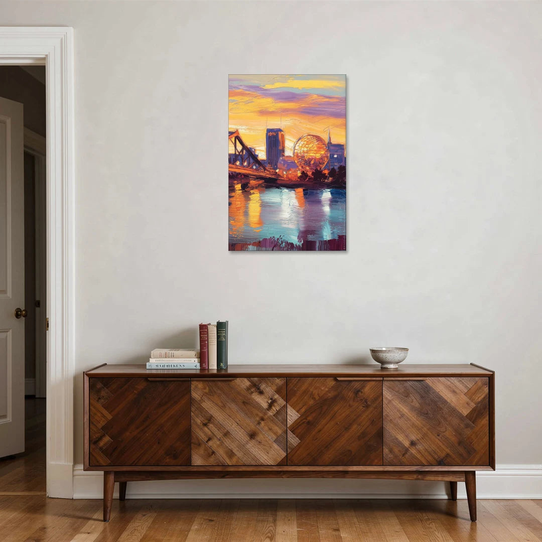 Knoxville Skyline Sunset - Canvas Wall Art - Coffee Table - 24x36