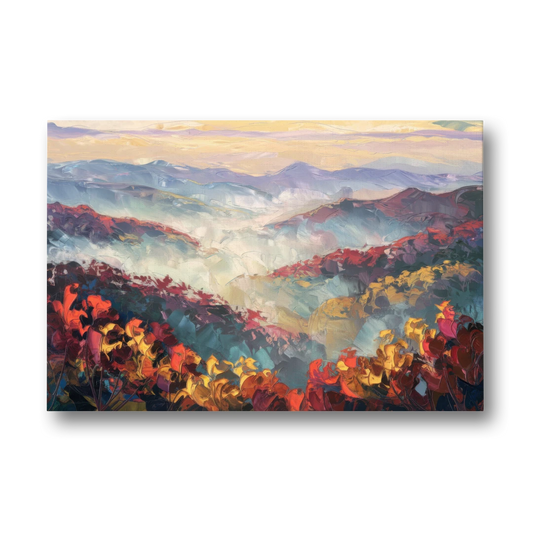 Knoxville Smoky Mountains Scene - Canvas Wall Art - Front