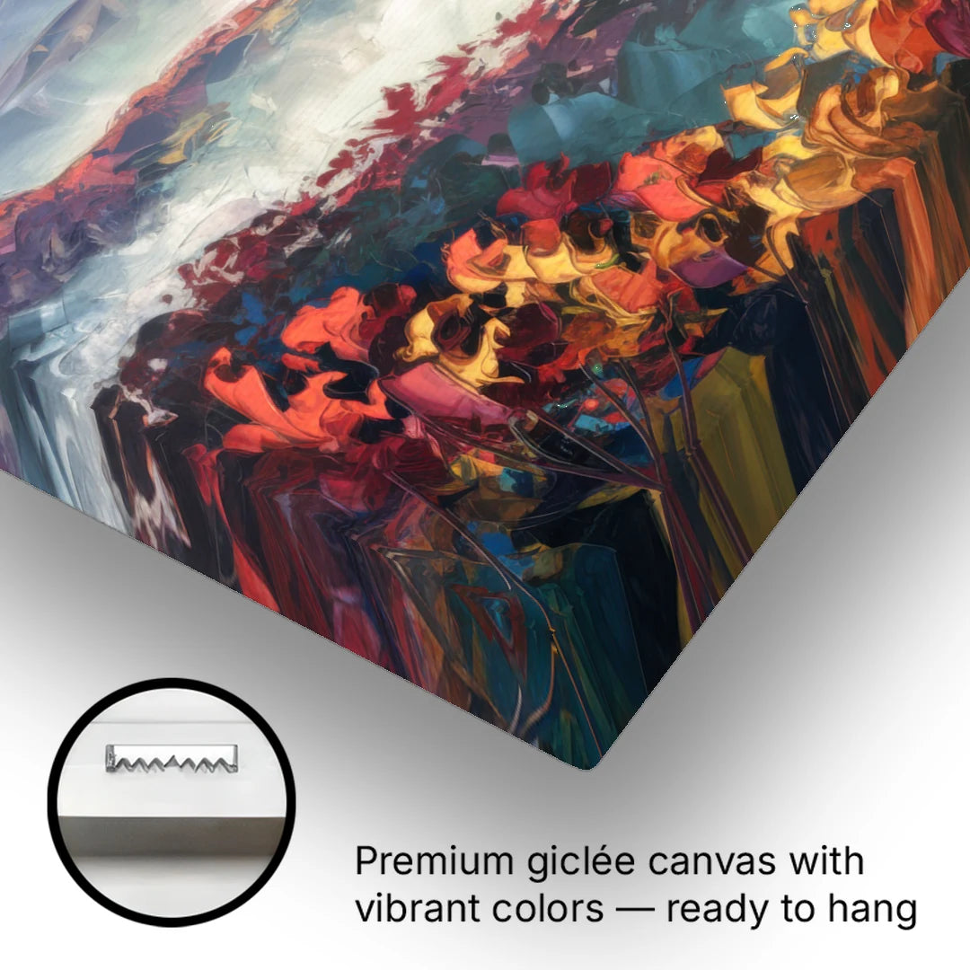 Knoxville Smoky Mountains Scene - Canvas Wall Art - Gallery Wrap Corner