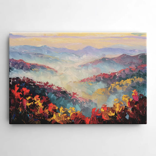 Knoxville Smoky Mountains Scene - Canvas Wall Art