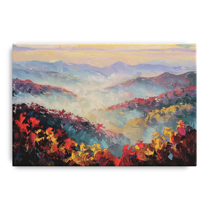 Knoxville Smoky Mountains Scene Front - Canvas Wall Art