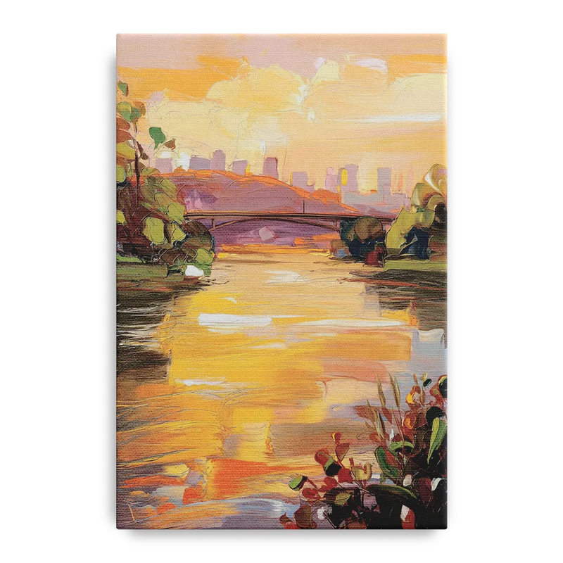 Knoxville Tennessee River View Front - Canvas Wall Art
