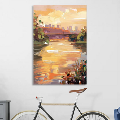 Knoxville Tennessee River View Living Room - Canvas Wall Art