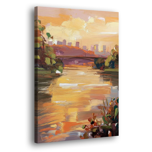 Knoxville Tennessee River View Side - Canvas Wall Art