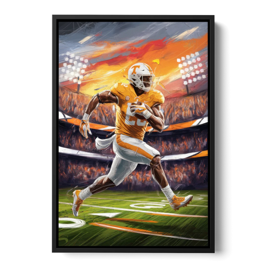 Knoxville Vols Game Day - Black Framed Canvas Wall Art - Front