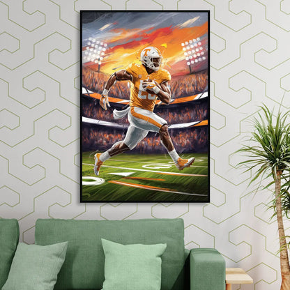 Knoxville Vols Game Day Living Room - Black Canvas Wall Art