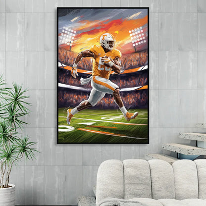 Knoxville Vols Game Day Sitting Room - Black Canvas Wall Art