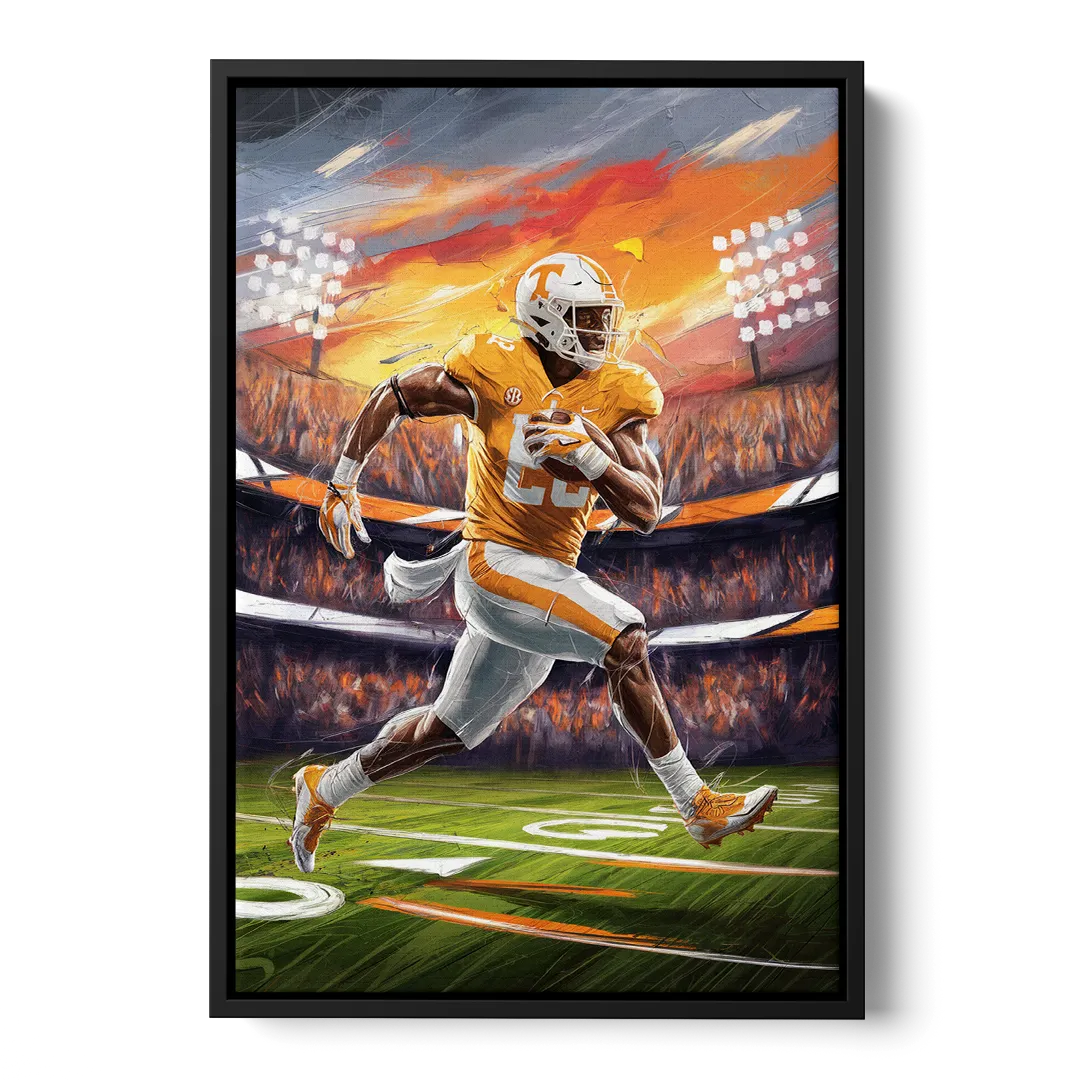 Knoxville Vols Game Day Front - Black Canvas Wall Art