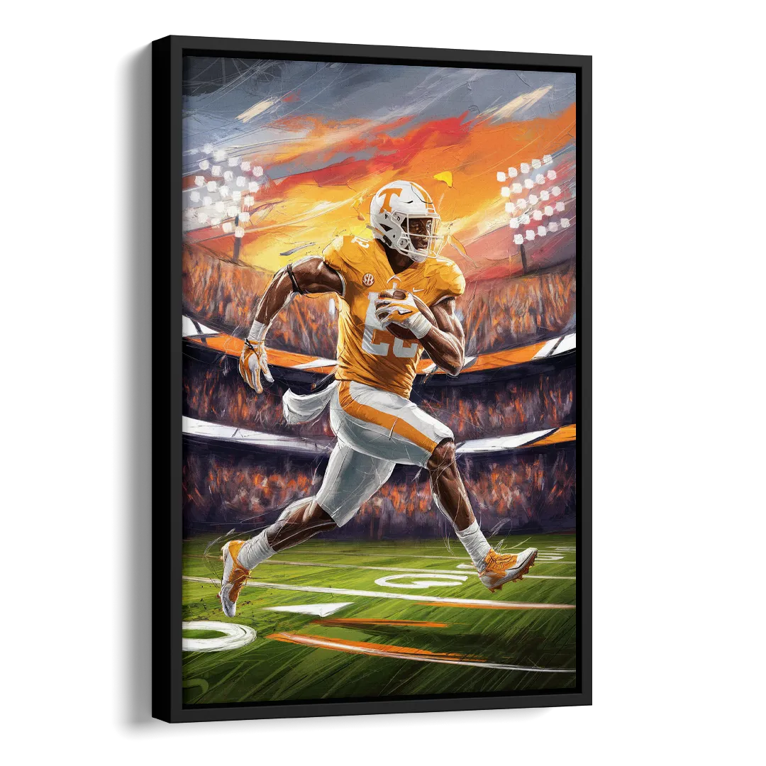Knoxville Vols Game Day Side - Black Canvas Wall Art