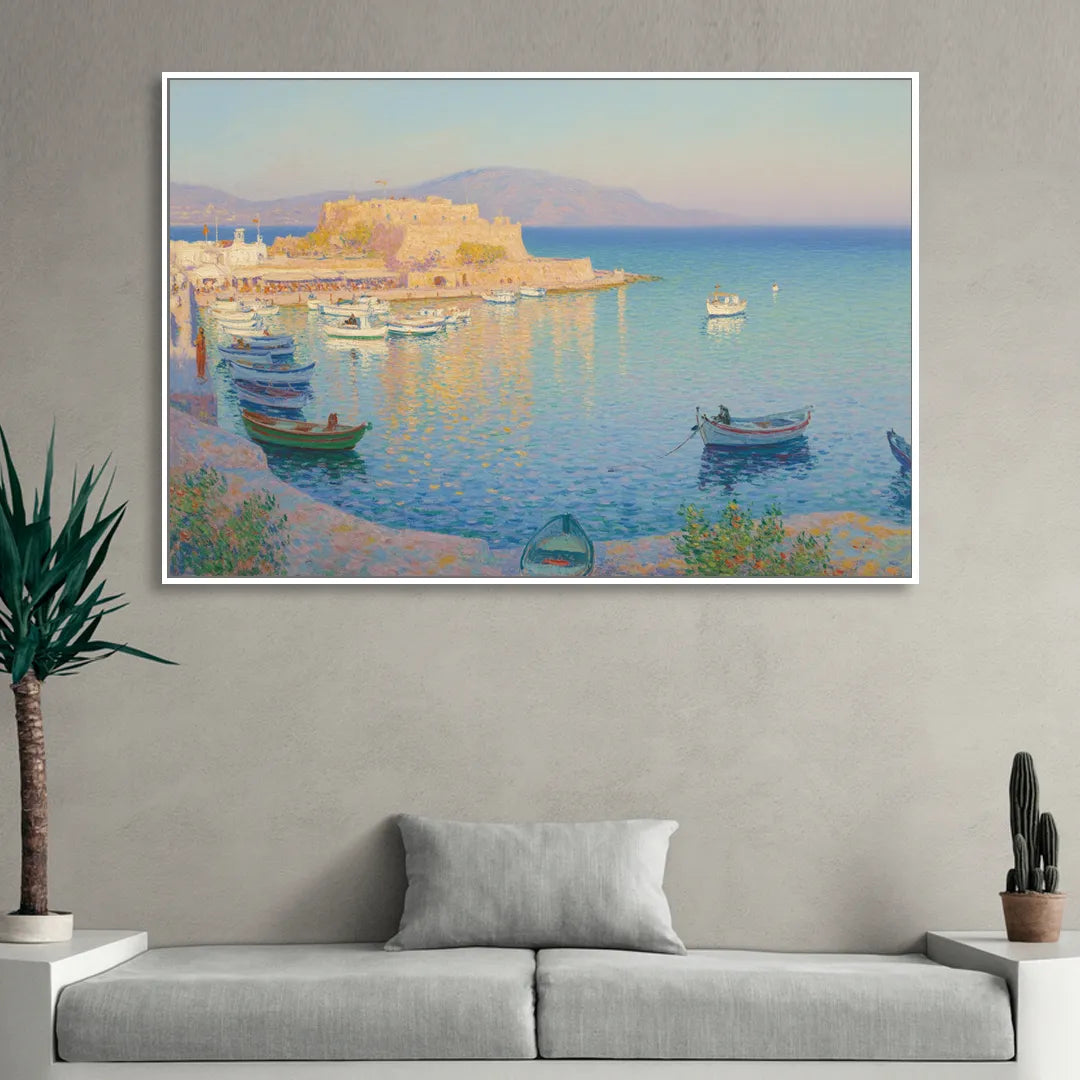 Koules Fortress Sitting Room - White Canvas Wall Art
