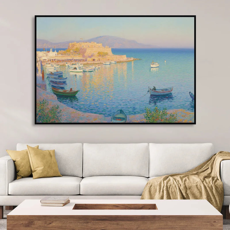 Koules Fortress Sitting Room - Black Canvas Wall Art