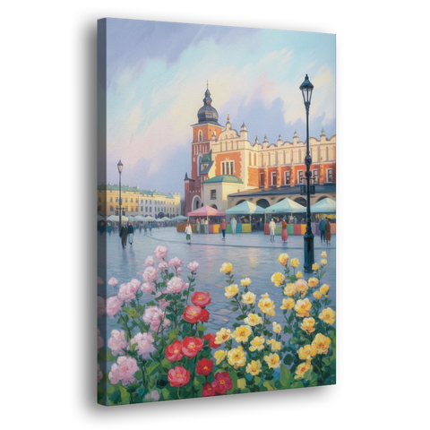 Krakow's Cloth Hall - Canvas Wall Art - Side
