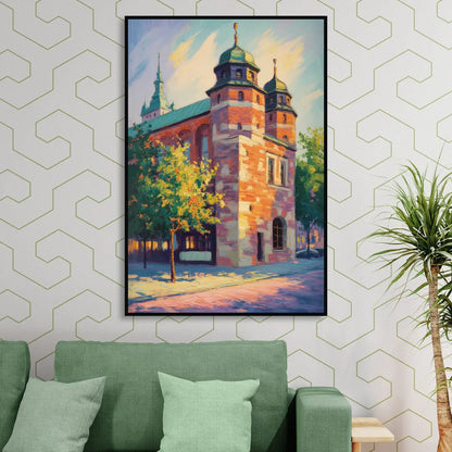 Krakow Barbican Sitting Room - Black Canvas Wall Art
