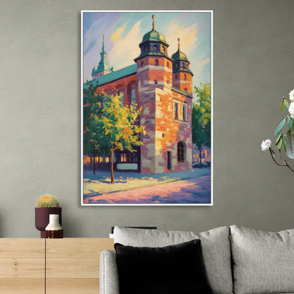 Krakow Barbican Sitting Room - White Canvas Wall Art