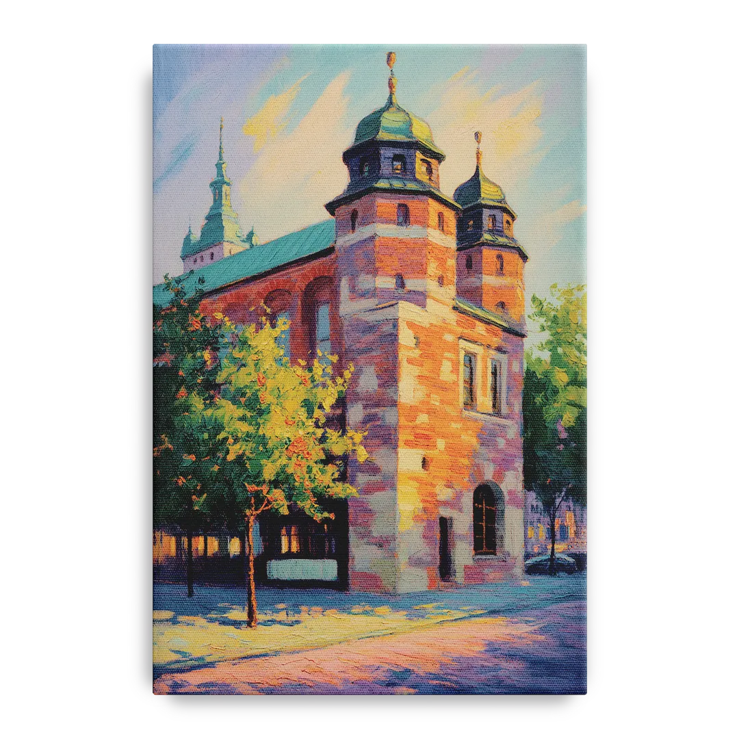 Krakow Barbican Front - Canvas Wall Art