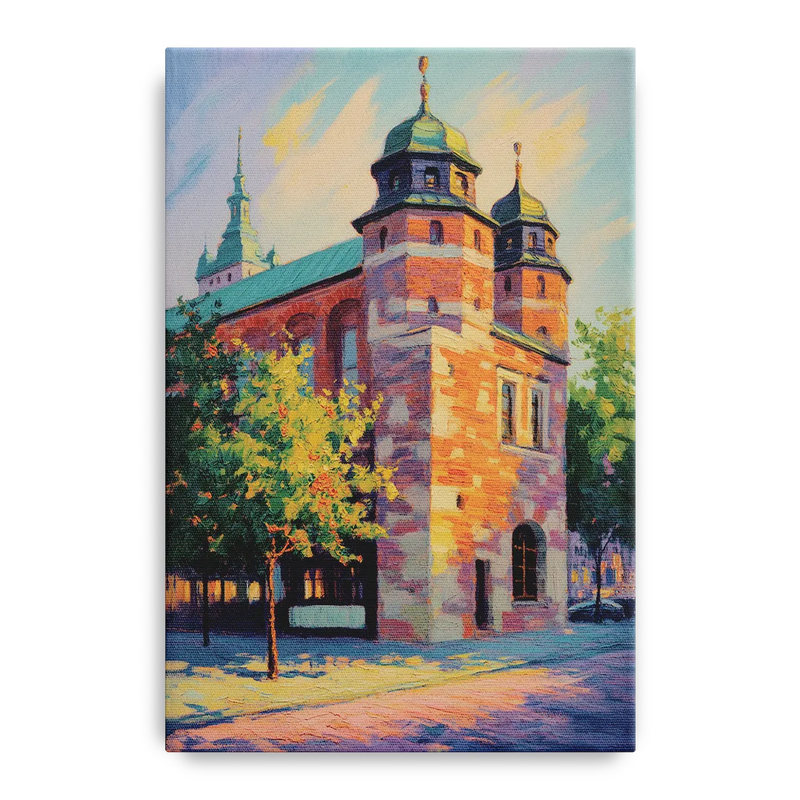 Krakow Barbican Front - Canvas Wall Art