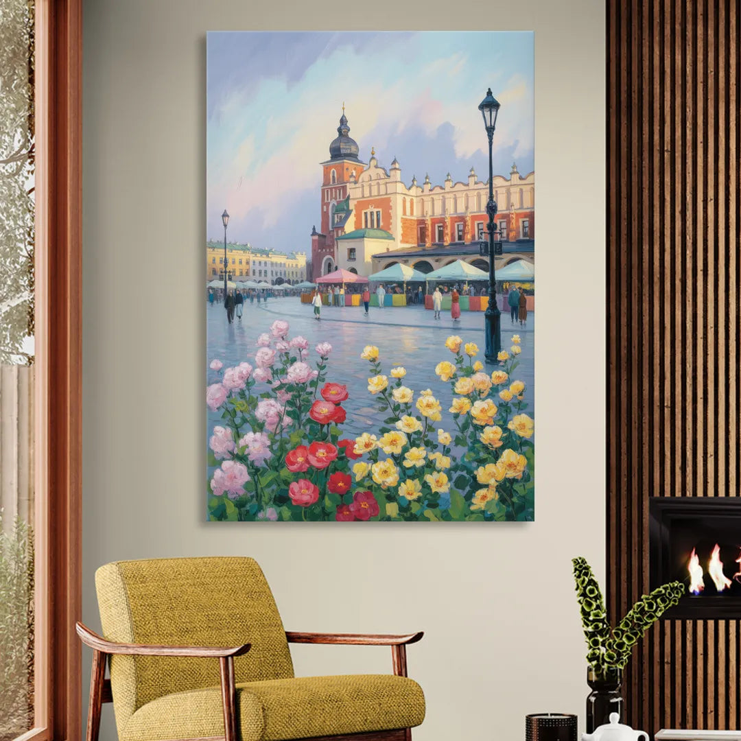 Krakow's Cloth Hall Sitting Room - Canvas Wall Art