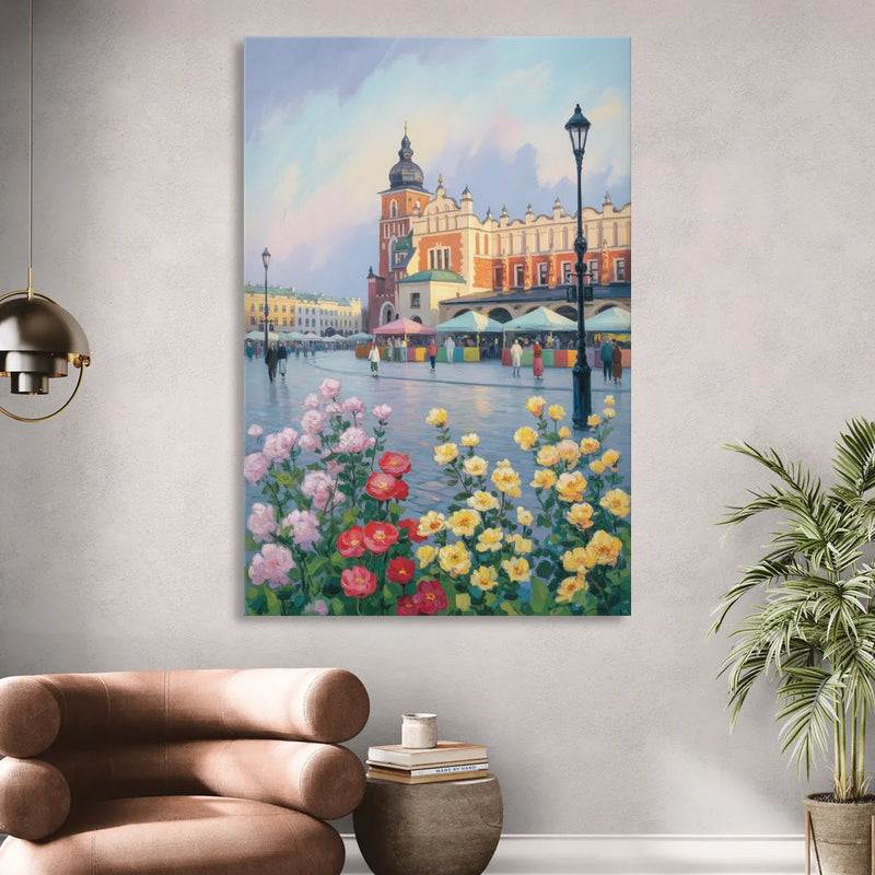 Krakow's Cloth Hall Living Room - Canvas Wall Art