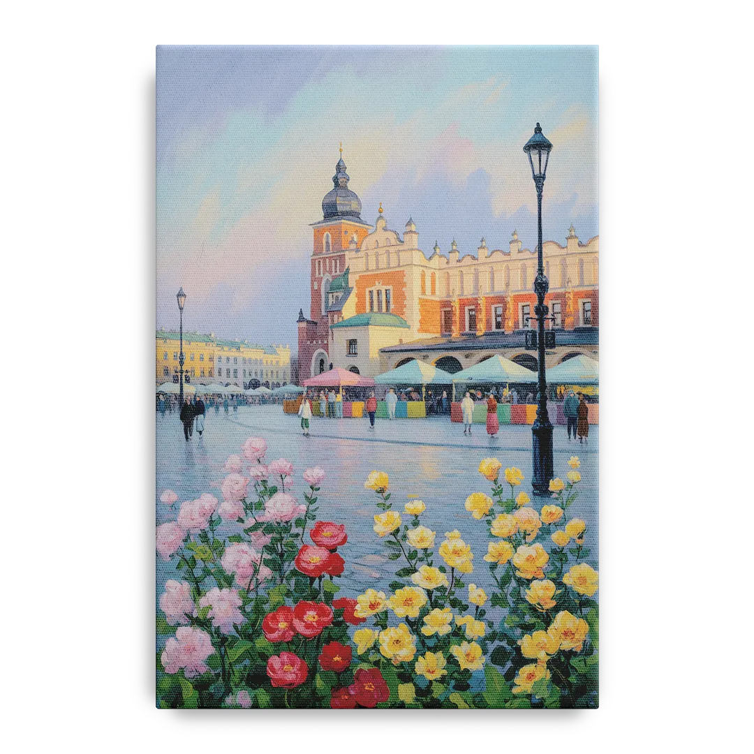 Krakow's Cloth Hall Front - Canvas Wall Art