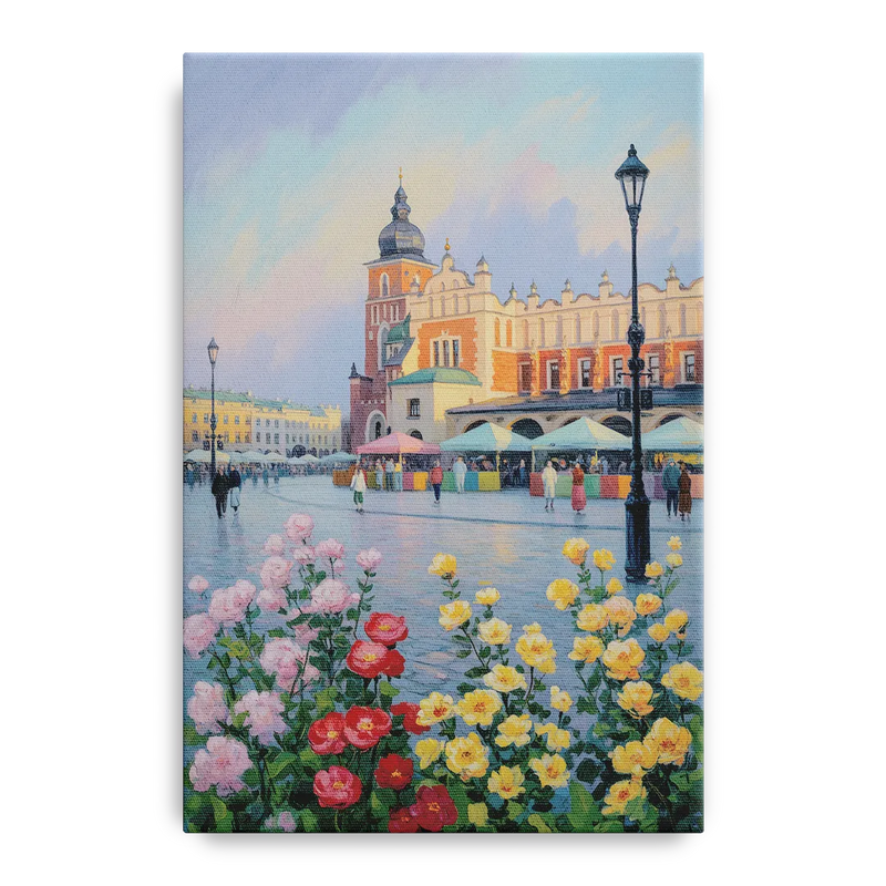 Krakow's Cloth Hall Front - Canvas Wall Art