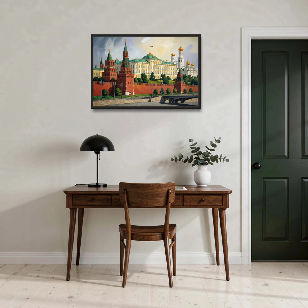 Kremlin Majesty - Black Framed Canvas Wall Art - Office - 36x24