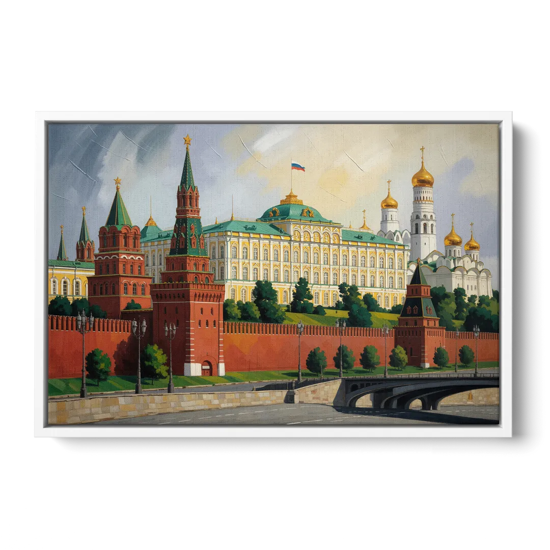 Kremlin Majesty Front - White Canvas Wall Art