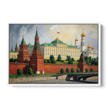 Kremlin Majesty Front - White Canvas Wall Art