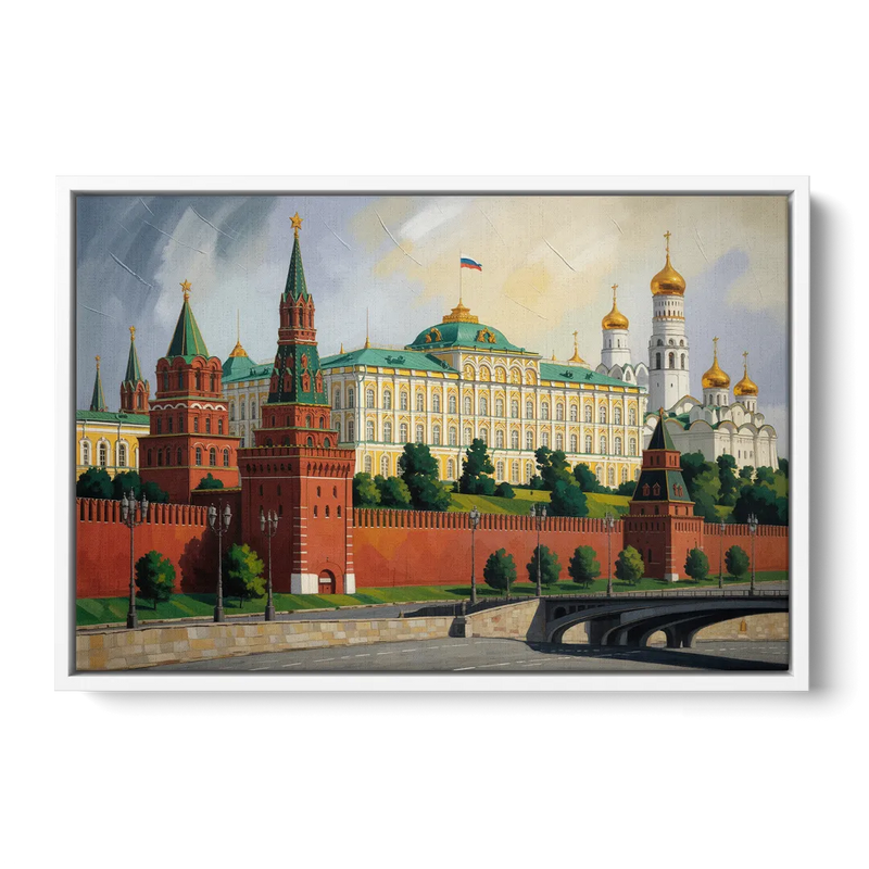 Kremlin Majesty Front - White Canvas Wall Art